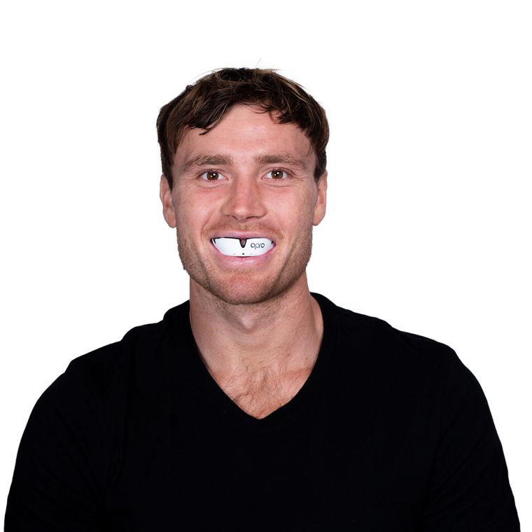 Mouth Guard OPRO Silver - White/Black