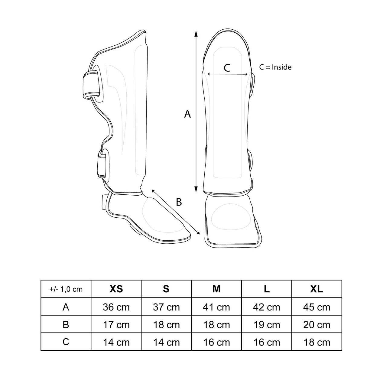 Top Ten Shin and Instep Guard “Power Ink" - white/gold