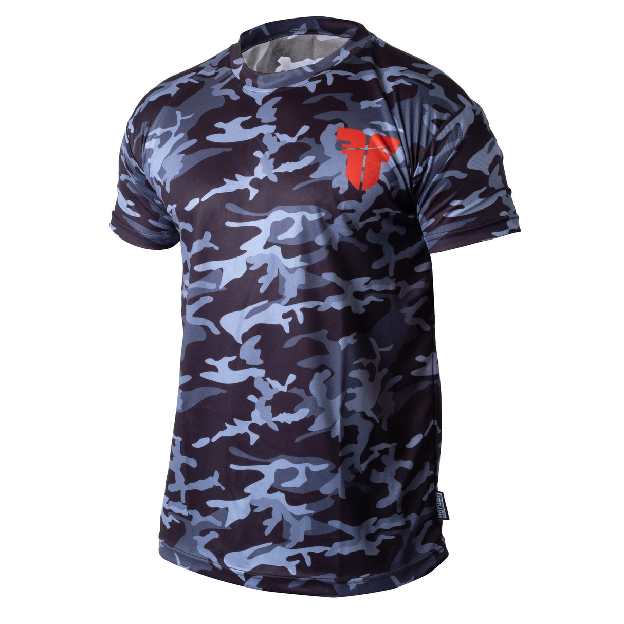 Camiseta de entrenamiento de combate, color negro y blanco, FTSF-01W