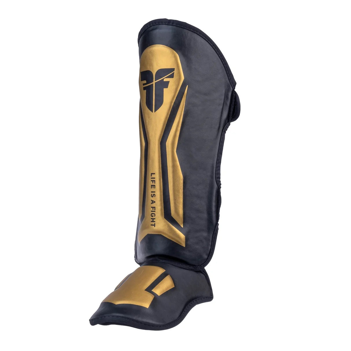 Fighter Thai Ergo Shin Guards - black/gold, FSG-004-TRP-0212
