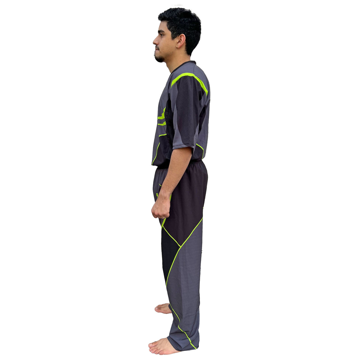 Uniforme de luchador - negro/verde neón