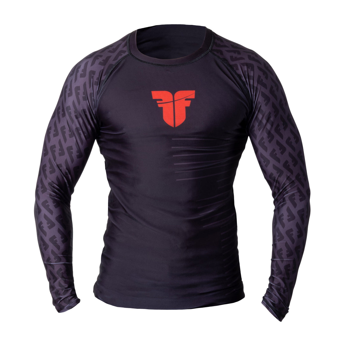 Camiseta Rashguard Fighter de manga larga, color negro, FRG-02