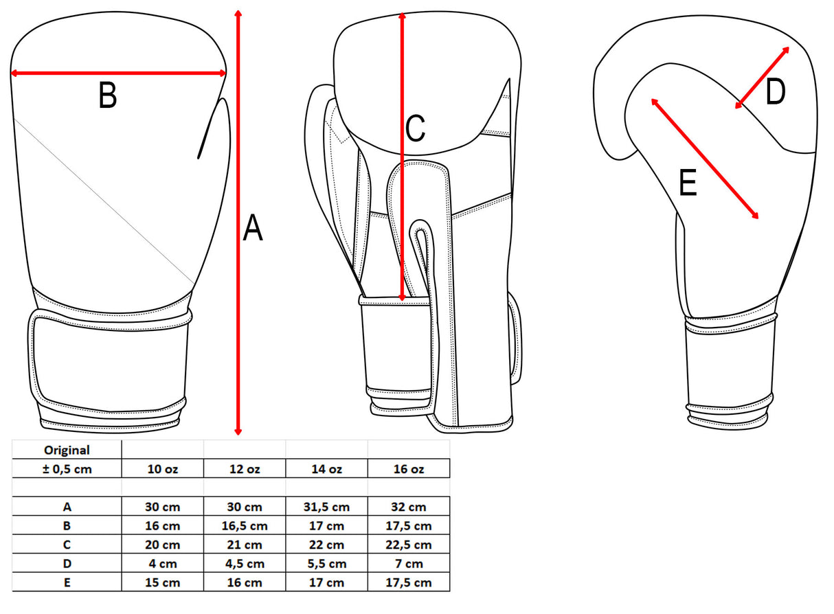 Top Ten Official WAKO Competition Kickboxing Gloves - Blue