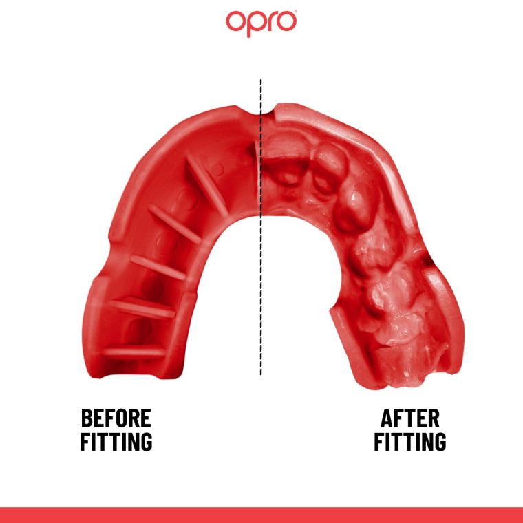 Mouth Guard OPRO Silver - red/black