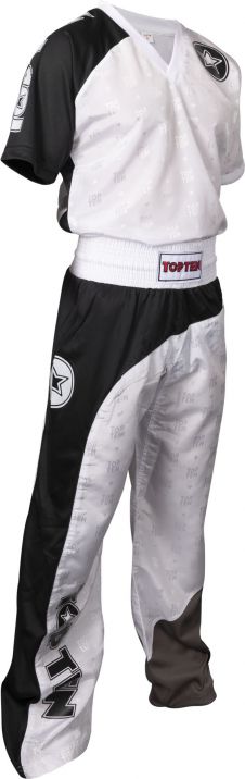 Uniforme Top Ten Mesh modelo 16841 - Blanco/Negro