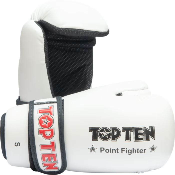 Top Ten Point Fighter Gloves - white