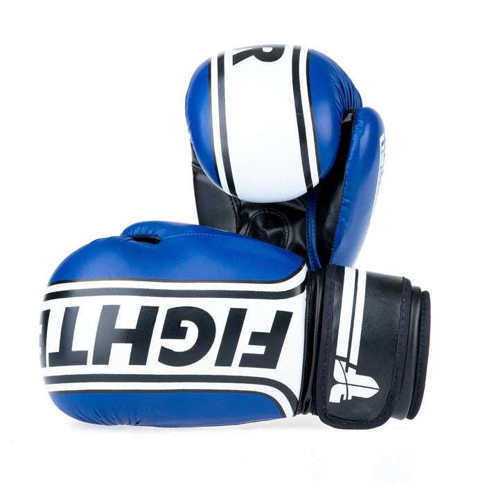 Fighter Boxing Gloves Basic Stripe - blue