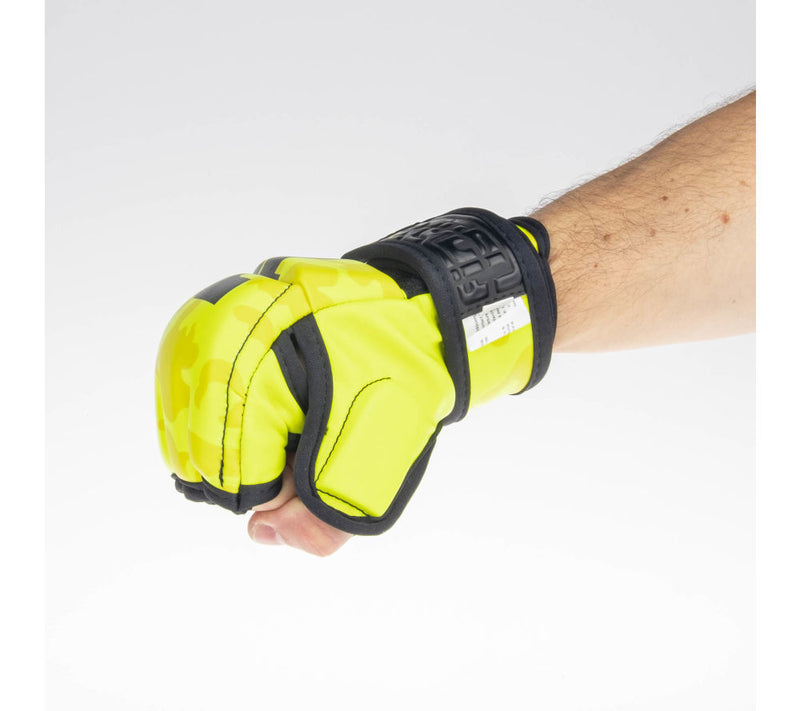 MMA gloves Fighter Competition - neon yellow/camo