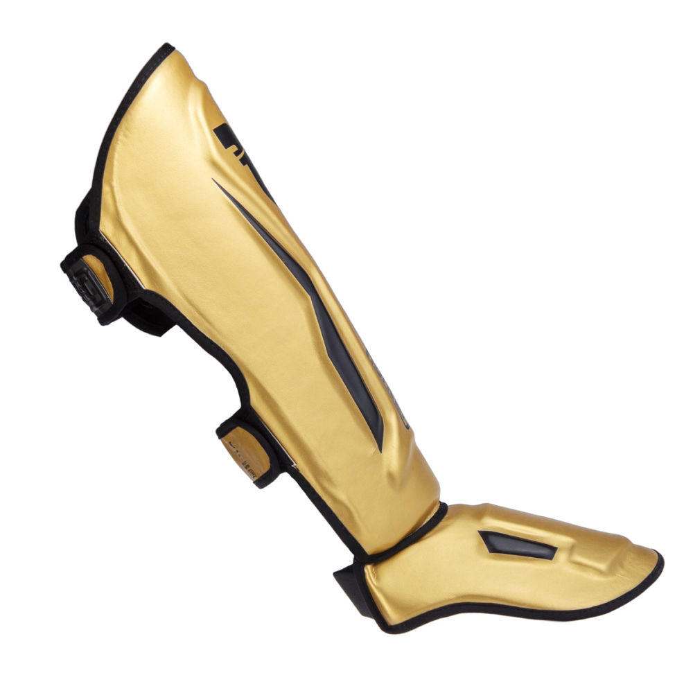 Fighter Shinguards Thai Ergo - gold/black, FSG-004GLB