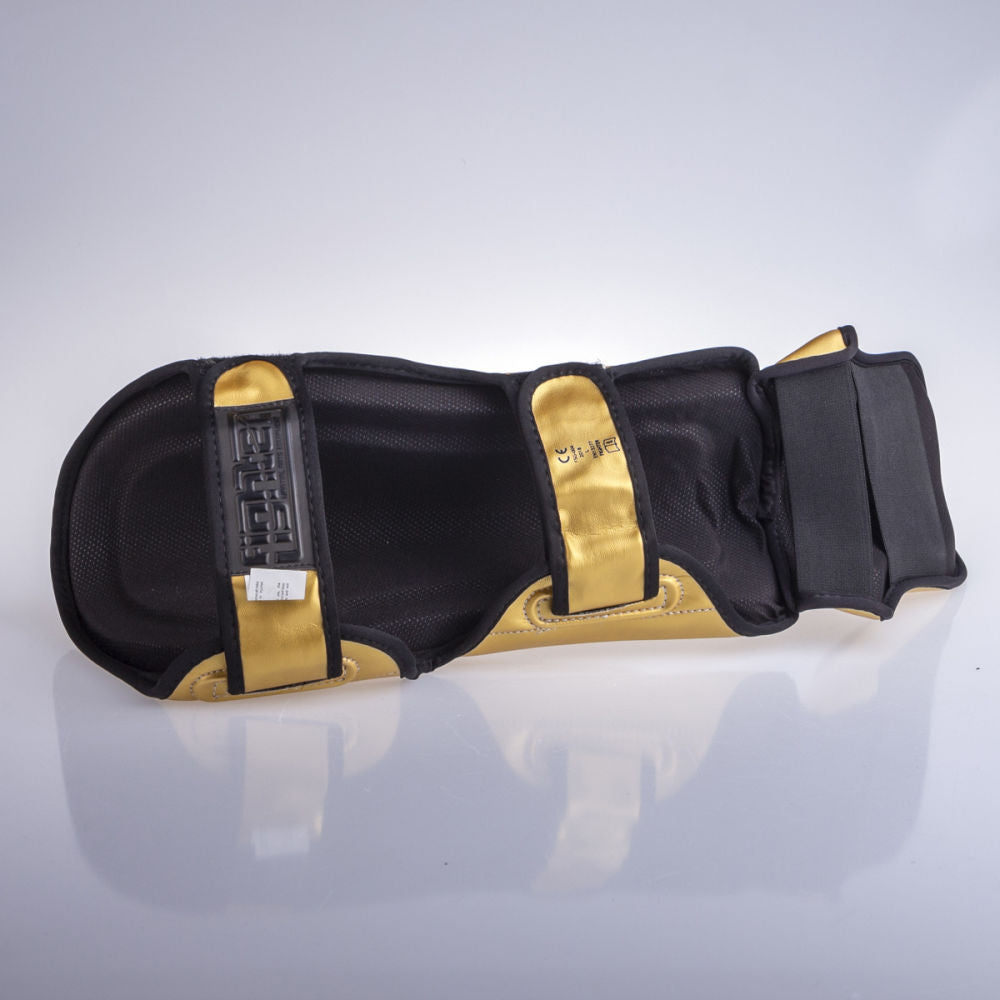 Fighter Shinguards Thai Ergo - gold/black, FSG-004GLB