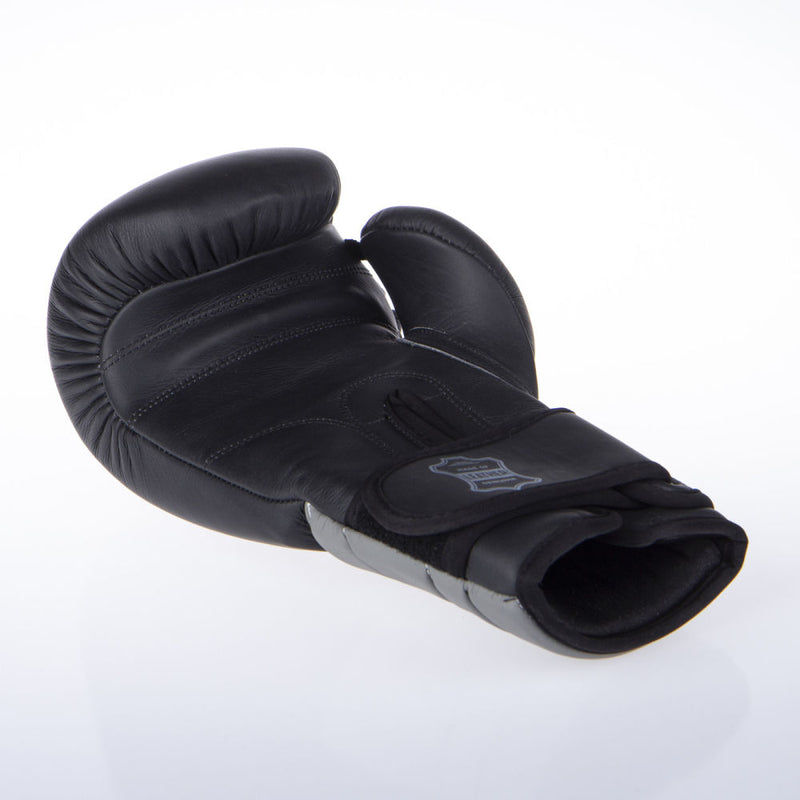 Fighter Sparring Boxing Gloves - black/grey, FBG-002BG