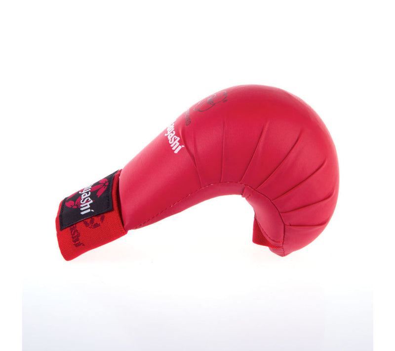 Hayashi WKF Open-Hand Karate Fist Protection Gloves - Red, 237-4