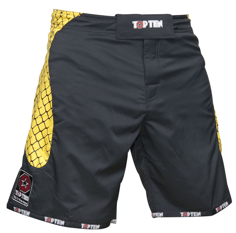 Top Ten MMA Shorts - black/yellow, 1872-2