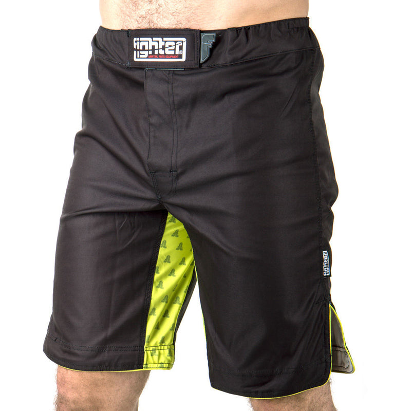MMA Shorts Fighter STRENGTH - black/green, FSHM-03