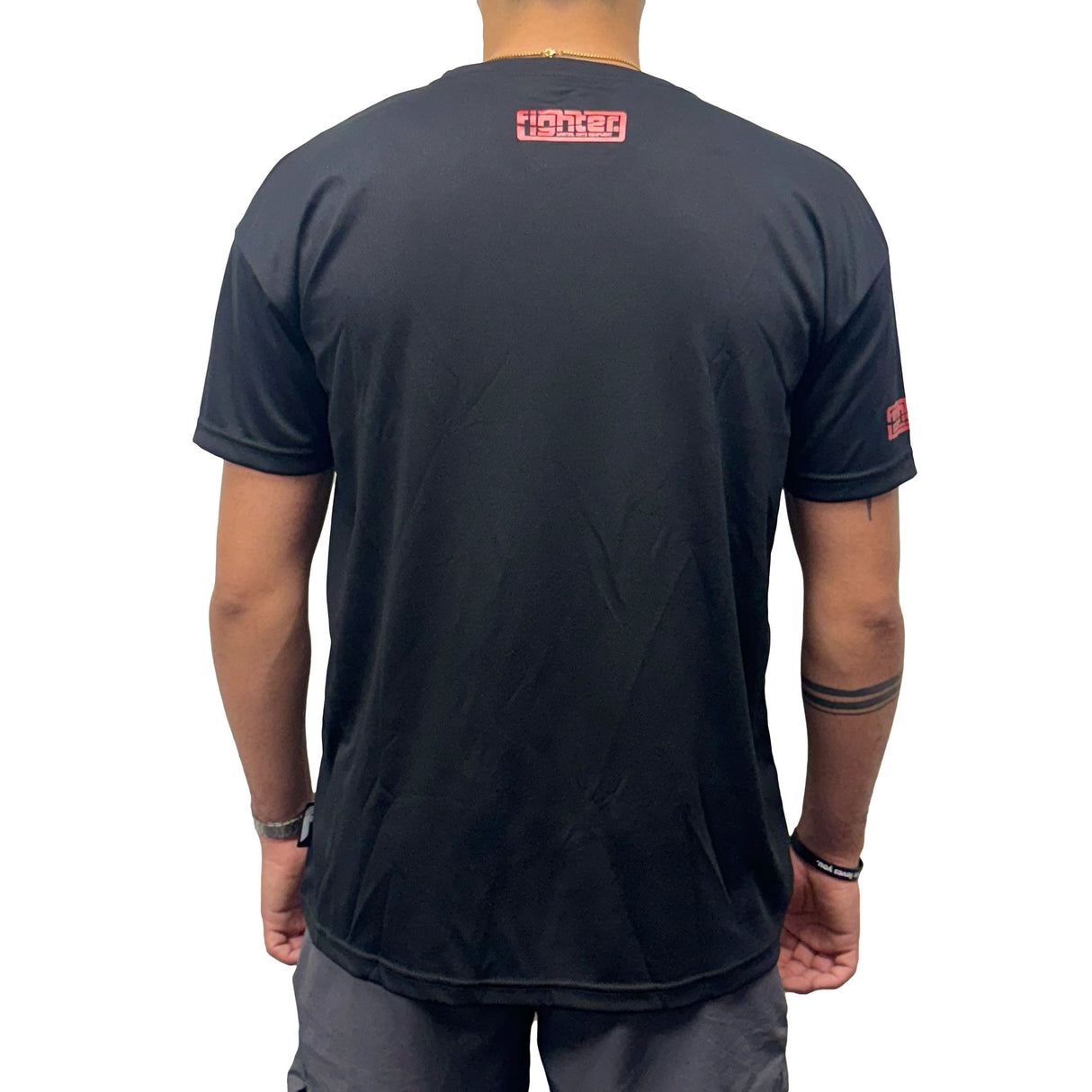 Camiseta de entrenamiento de combate, color negro y blanco, FTSF-01W