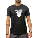 Camiseta de entrenamiento de combate, color negro y blanco, FTSF-01W