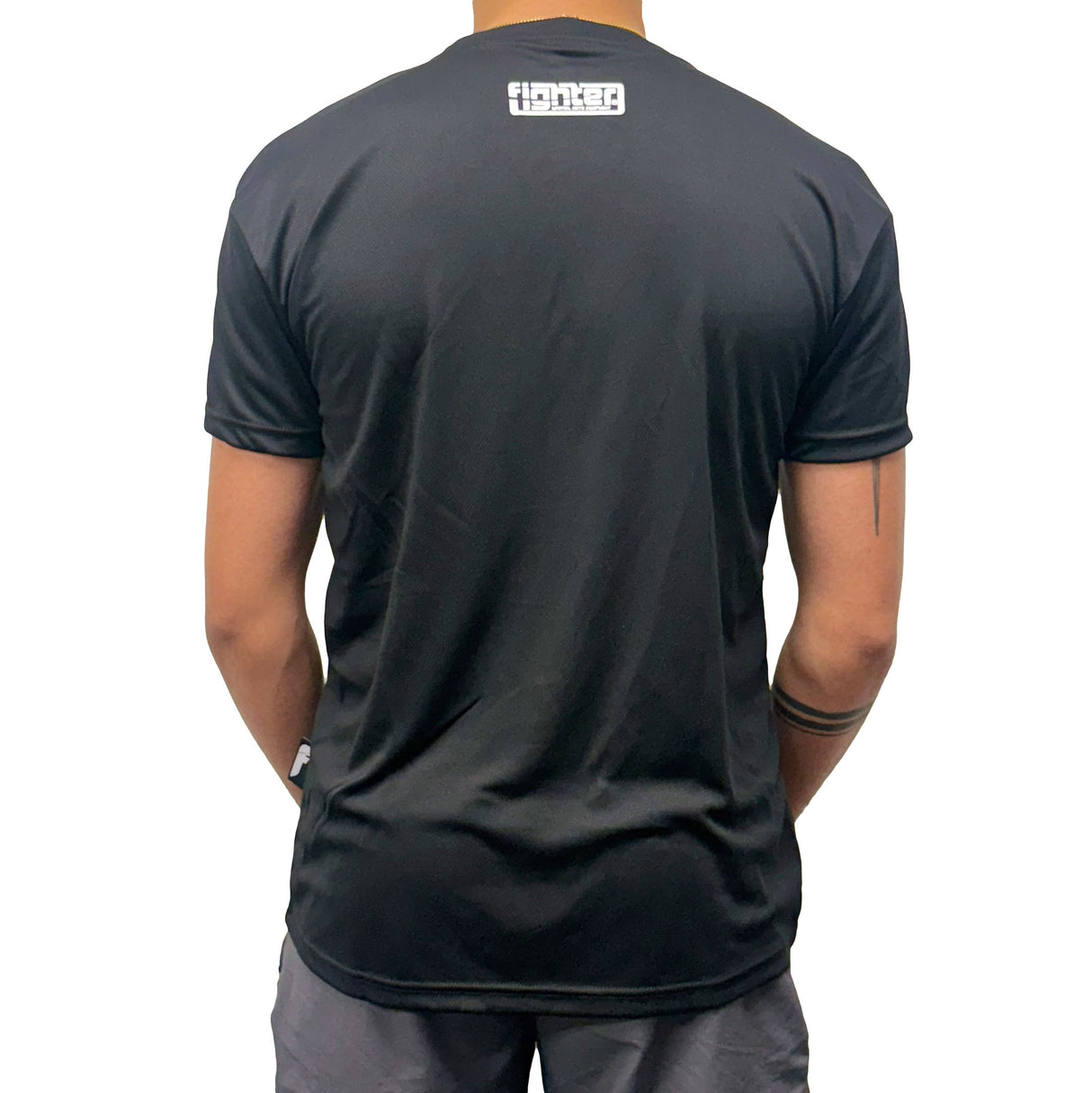Camiseta de entrenamiento de combate, color negro y blanco, FTSF-01W