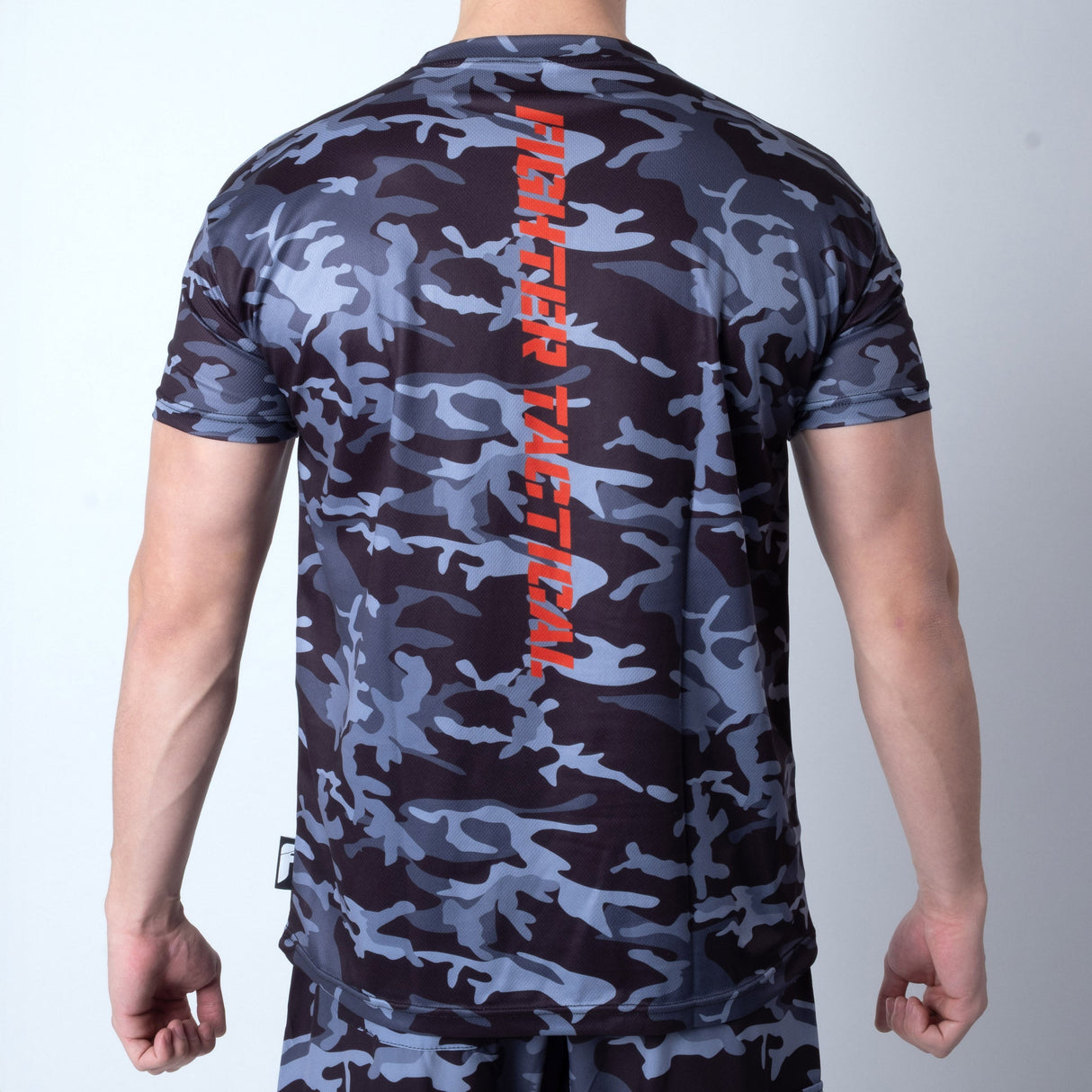 Camiseta de entrenamiento de combate, color negro y blanco, FTSF-01W