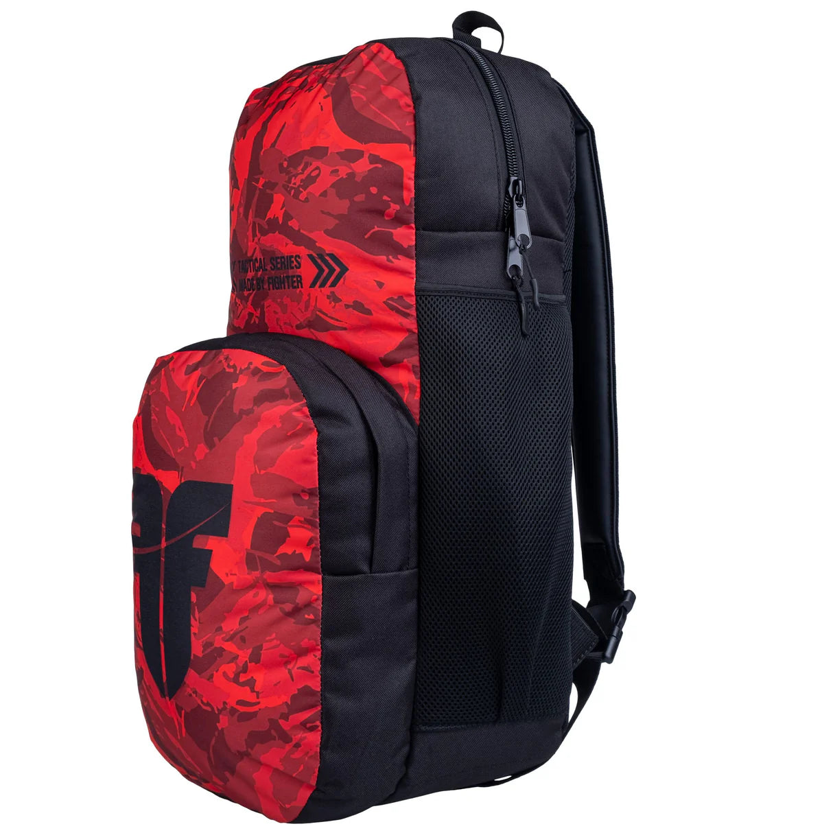 Fighter Backpack M - bush/camo/red