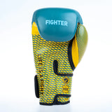 Fighter Boxing Gloves Training - blue/yellow, FBG-TRN-003
