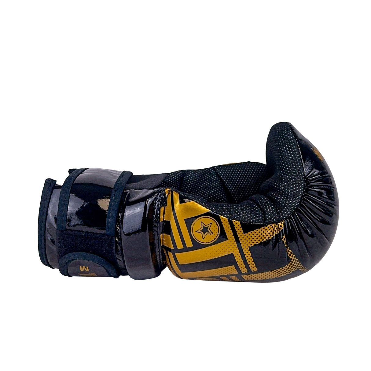 Guantes abiertos Prism Pointfighter TOP TEN en color rosa brillante y blanco