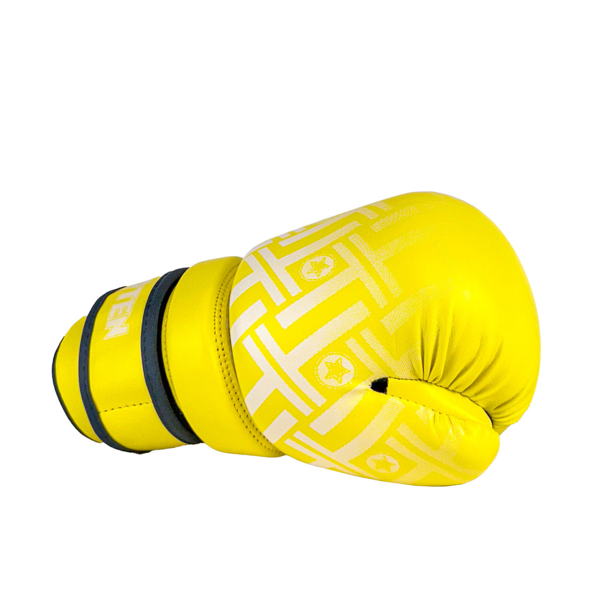 TOP TEN Glossy neon matte yellow /black Prism Pointfighter Open-Hand Gloves