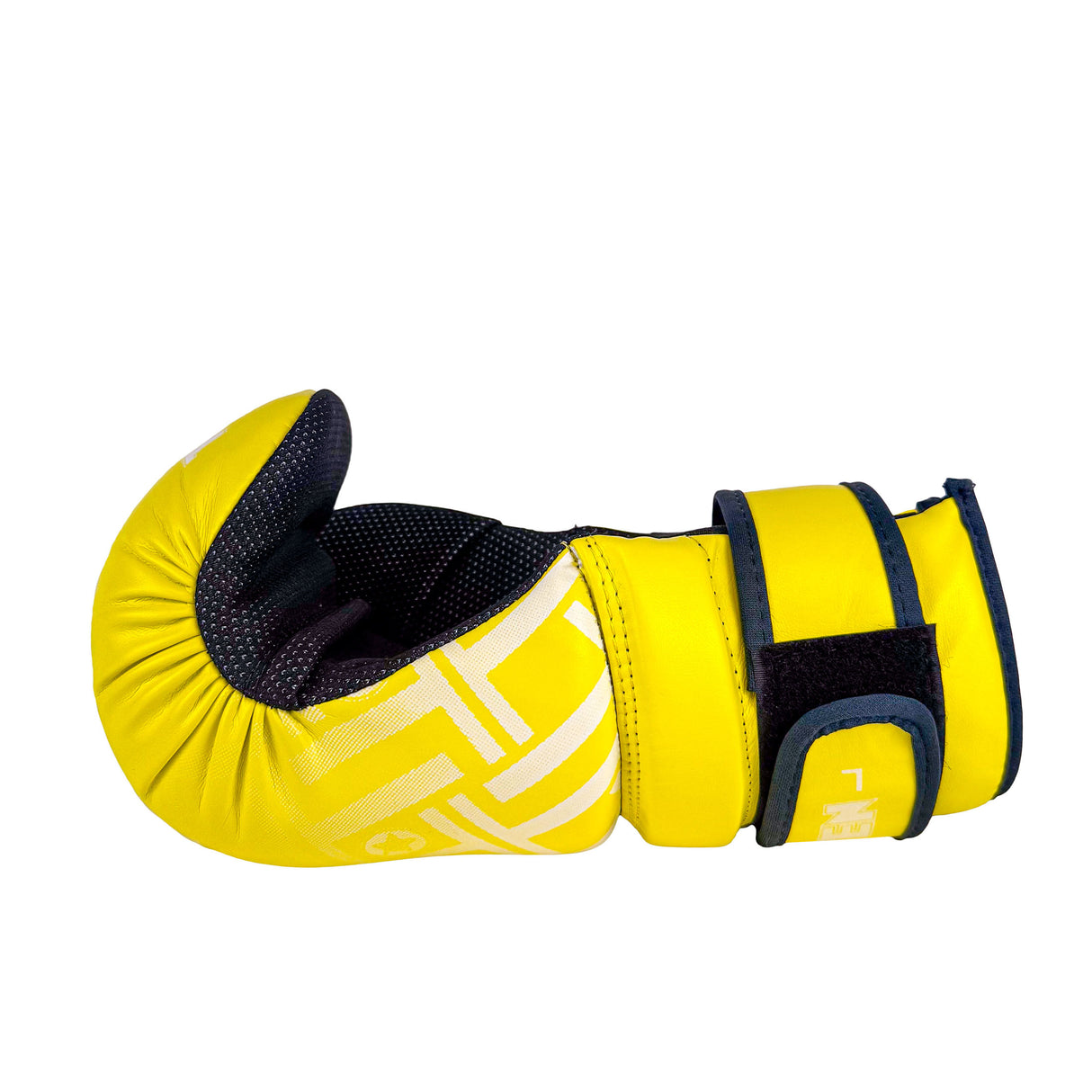 TOP TEN Glossy neon matte yellow /black Prism Pointfighter Open-Hand Gloves