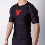 Camiseta Rashguard Fighter de manga larga, color negro, FRG-02