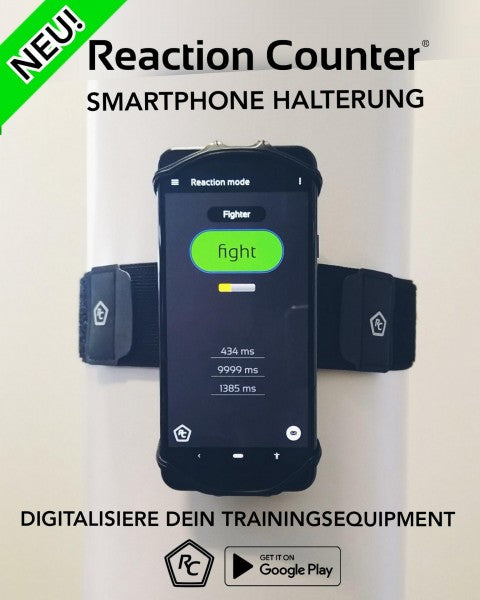 Soporte para smartphone con contador de reacciones