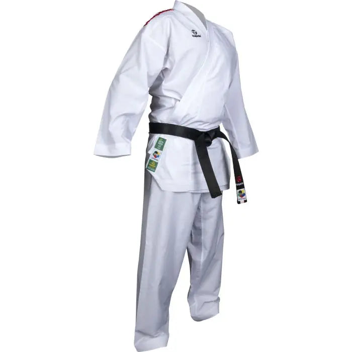 Hayashi WKF Karate-Gi Green - Red Embroidery, 0475-14