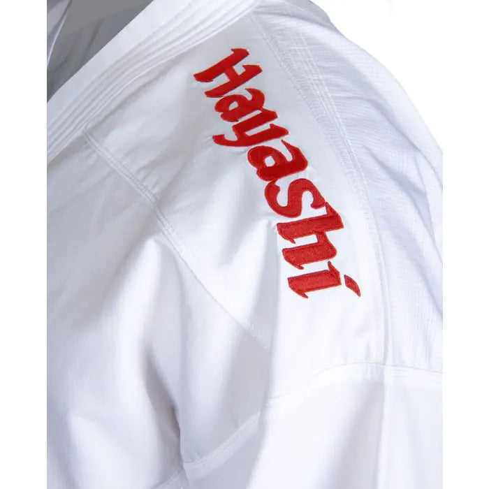 Hayashi WKF Karate-Gi Green - Red Embroidery, 0475-14