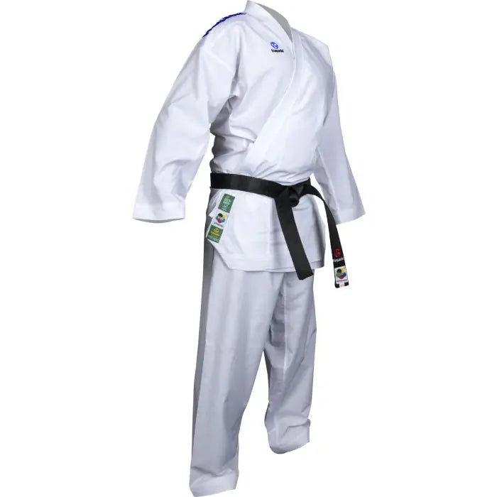 Hayashi WKF Karate-Gi Green - Blue Embroidery, 0475-16