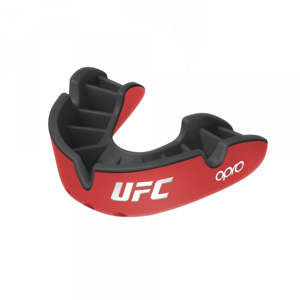 Mouth Guard OPRO UFC SILVER red/black