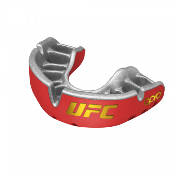 Mouth Guard OPRO UFC GOLD ADULT silver/red 002260002
