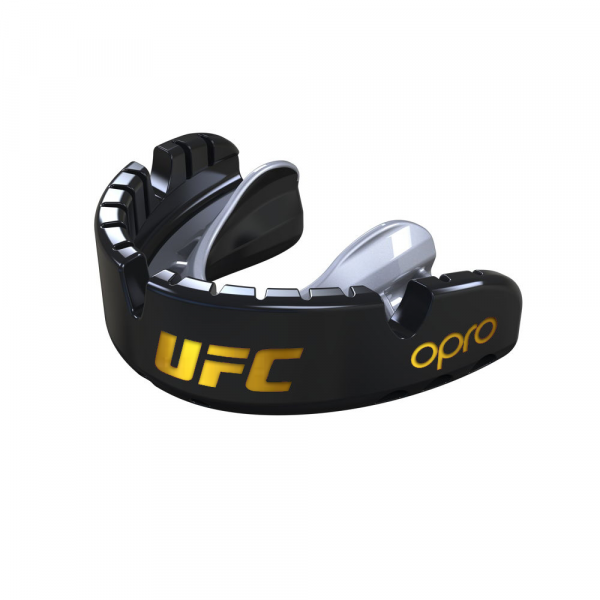 OPRO UFC GOLD Mouth Guard FOR BRACES - black/gold