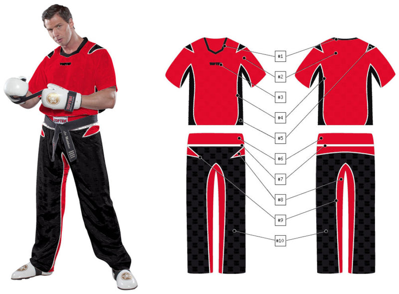 Top Ten Energy Fighter uniform - red/black, 1682-51GD