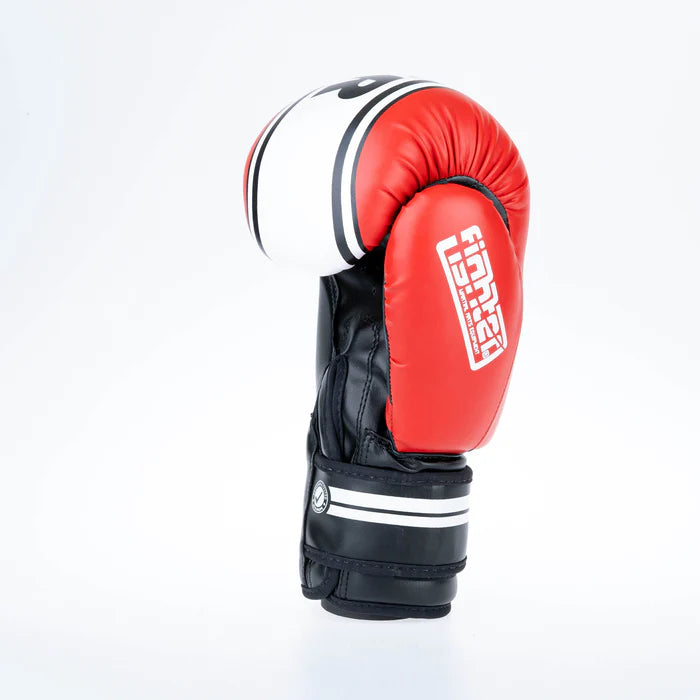 Fighter Boxing Gloves Basic Stripe - red