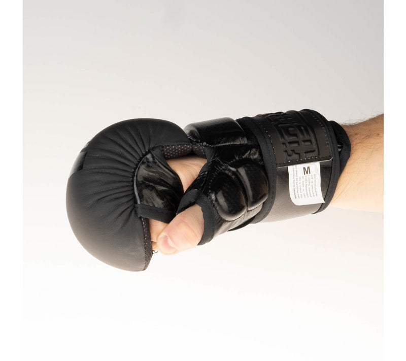 Fighter Training MMA Gloves - black logo, FMG-001