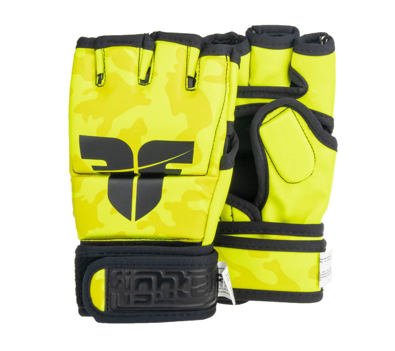 MMA gloves Fighter Competition - neon yellow/camo