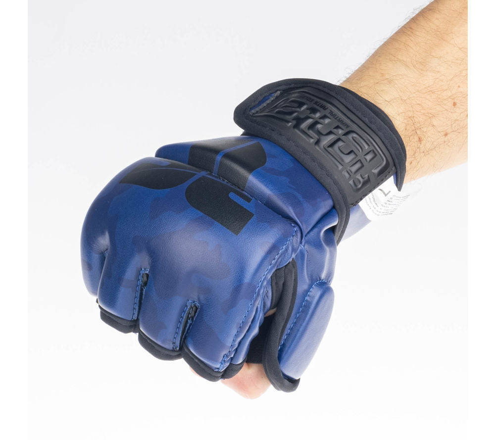 MMA gloves Fighter Competition - blue/camo