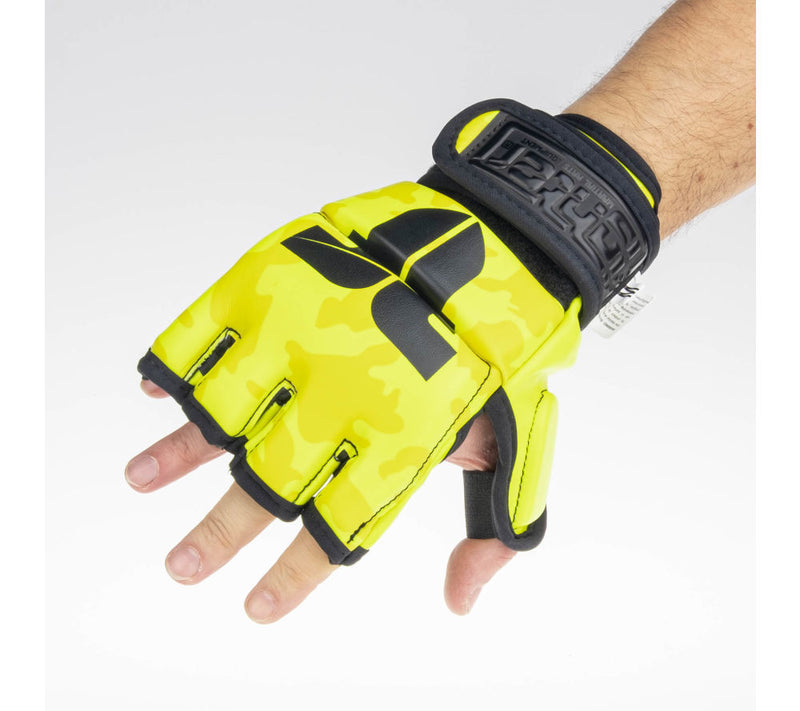 MMA gloves Fighter Competition - neon yellow/camo