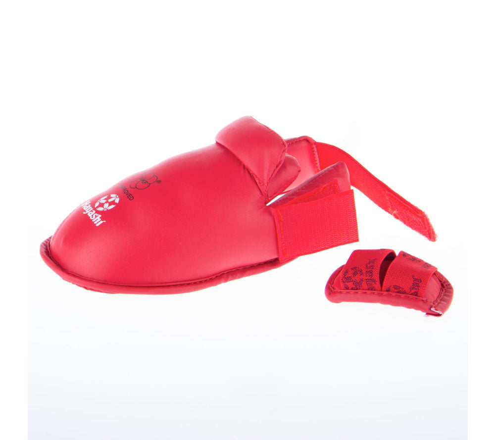Protección para pies y espinillas Hayashi WKF - Rojo, 343-4