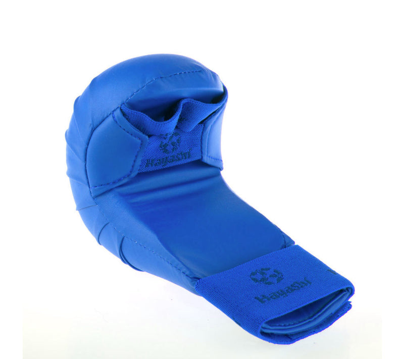 Hayashi WKF Open-Hand Karate Fist Protection Gloves - Blue, 237-4
