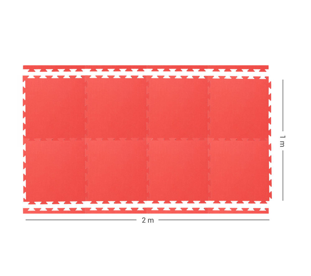 Juego de Tatami Mini de 8 piezas - rojo/negro