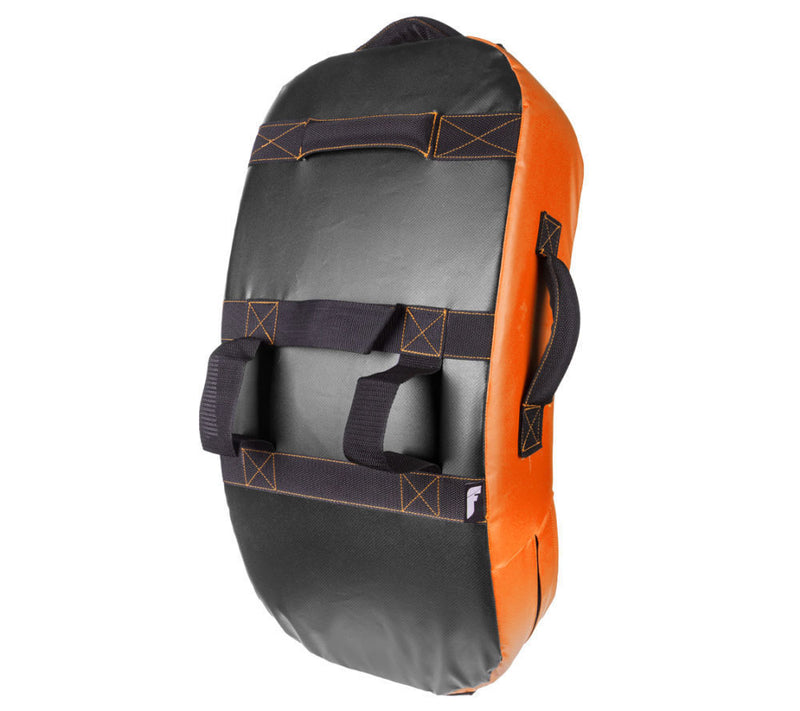 Fighter Curved Kicking Shield - MULTI GRIP - black/orange, FKSH-01