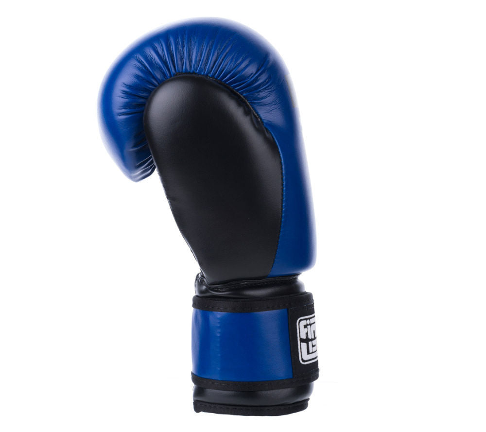 Fighter Synthetic Leather Basic Boxing Gloves, blue/black 1376APUBBL