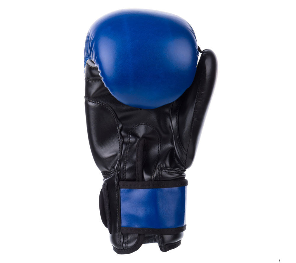Fighter Synthetic Leather Basic Boxing Gloves, blue/black 1376APUBBL