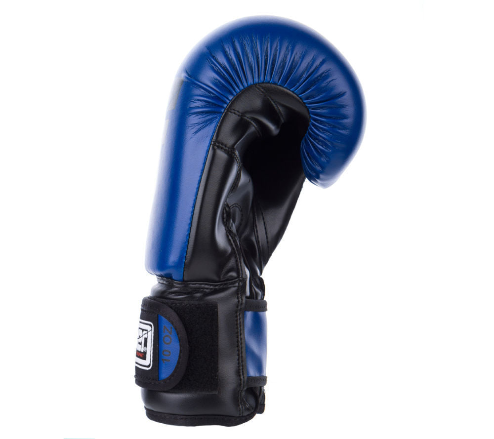 Fighter Synthetic Leather Basic Boxing Gloves, blue/black 1376APUBBL