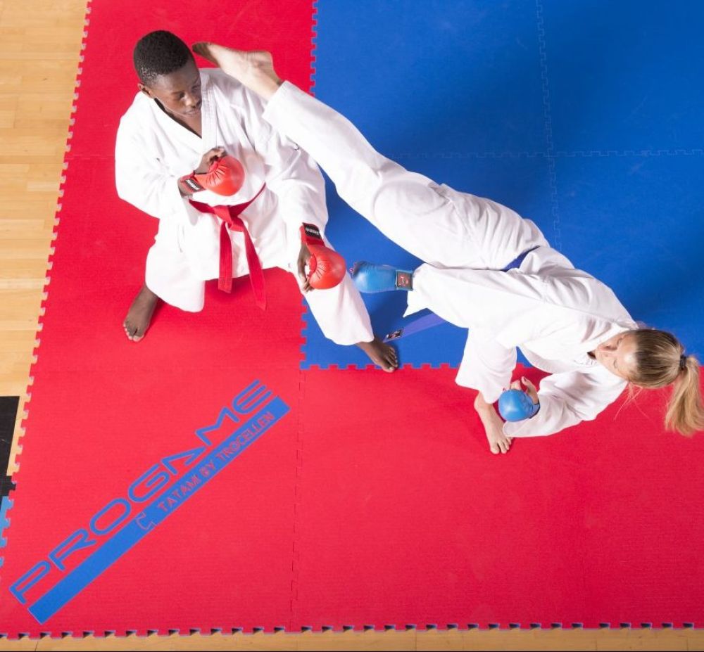 Nestable puzzle tatami for martial arts - B2Sport