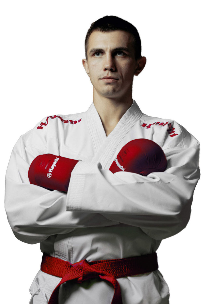 Hayashi WKF Karate-Gi CHAMPION FLEXZ - White/Red, 043-14
